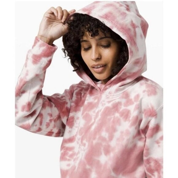 Lululemon All Yours Hoodie Tie Dye Fleece In Marmoleado Tie Dye Brier Rose 4 - Picture 2 of 7